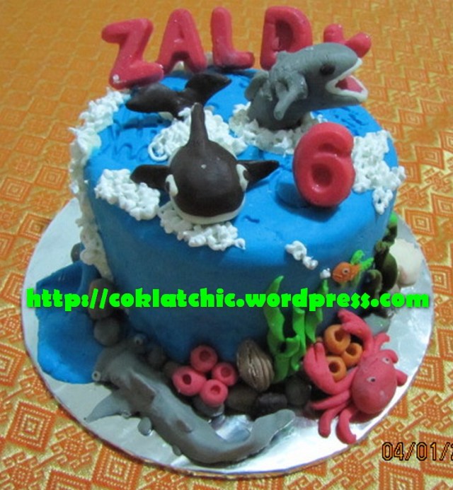 Cake killer whale,shark, dan hammerhead shark